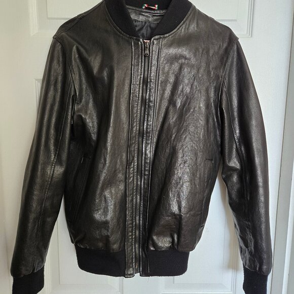 Italian Leather Bomber Jacket - Picture 8 of 8